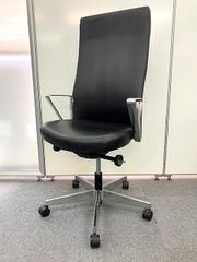 FEC35 ウォルターノル エグゼクティブチェア ブラックレザー/総本革