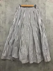 COLLAGE GALLARDAGALANTE コラージュ ガリャルダガランテ WQA9780 ストライプ マキシ スカート 白×黒 ■◇ レディース