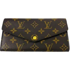 LOUIS VUITTON ルイヴィトン ポルトフォイユ サラ M62235 RFID ローズ バレリーヌ ブラウン モノグラム 長財布 イニシャル有り レディース 【中古】 42604R5