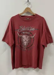 Harley-Davidson ハーレーダビッドソン 半袖Tシャツ 00S 両面プリント アメリカ製 サイズXL コットン100% レッド 丸首