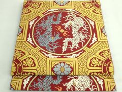 繍】 ☆ 官品 孔雀紋三品文官補子 ☆ 清朝期 花卉 寿桃 刺繍文様 明清 
