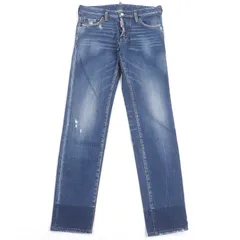 【ドンドン見直し】美品□DSQUARED2 ディースクエアード S71LB0642 ダメージ加工 クラッシュデニム デニムパンツ インディゴブルー 44 イタリア製 正規品 メンズ