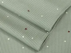 平和屋着物＊極上　夏物　小紋　縦絽　てんとう虫　豆がら茶色地　銀彩　逸品　未使用　DZAB5392kh6