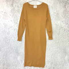 CLOCHE クロシェ ニット ロング ワンピース キャメル 02サイズ 〇◇