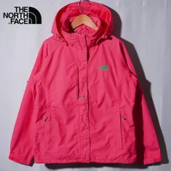 美品 ノースフェイス THE NORTH FACE ナイロンジャケット XL  ピンク グリーン ハイベント HYVENNT ロゴ刺繍 ドローコード ストリート Y2K オーバーサイズ マウンテンパーカー 古着 C725