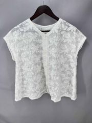 美品 ティッカ 25SS フラワーレースジャケット エンブロイダリー