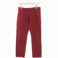 オークリー OAKLEY テーパードパンツ 千鳥格子 32 赤 レッド 65218777 /EE