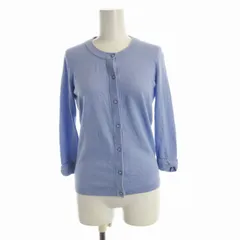 ケイトスペード KATE SPADE カーディガン ニット クルーネック 七分袖 ライトブルー /RO