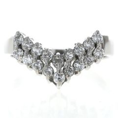 pm900 プラチナ ダイヤ 0.67ct リング 16号 V字 マーキスカット - メルカリ