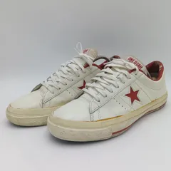 CONVERSE コンバース ONE STAR ワンスター スニーカー メンズ 27cm 白/赤 ホワイト/レッド B-13-1