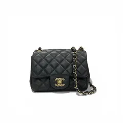 シャネル CHANEL バッグ ショルダーバッグ グレー ゴールド ミニマトラッセ ココマーク ターンロック シングルフラップ