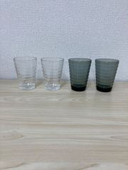 倉敷ガラス 小谷栄次 小鉢 透 2色 2客セット 民芸 民藝 吹きガラス