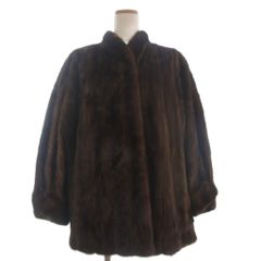 美品】MINKFUR ミンクファー/袖太/装飾ボタン/ラウンド裾/ファーコート