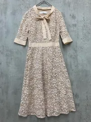 tocco closet トッコクローゼット ハーフスリーブ レース ワンピース size表記なし/ベージュ ■◆ レディース