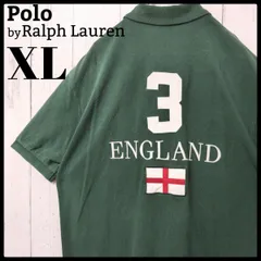 ポロバイラルフローレン ビッグポニー刺繍 ENGLANDロゴ ポロシャツ