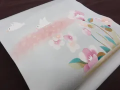 P42360　メルヘン調　手描き　名古屋帯　k