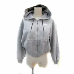 プーマ PUMA ジャケット パーカー スウェット ミドル丈 ジップアップ ロゴプリント M グレー /SY41