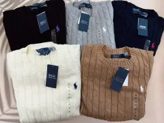 ポロ ラルフローレン レディース ケーブル ラウンド 長袖ニット (5色)