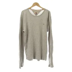 ヒルフィガーデニム HILFIGER DENIM Tシャツ L グレー 長袖 ラウンドネック 無地 /JP