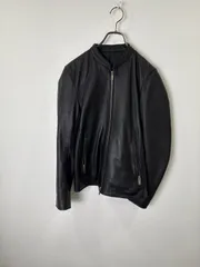 S00649｜STUDIOUS｜ステュディオス｜レザージャケット｜ブラック｜メンズS｜ラムレザー｜羊革｜シングルライダース｜ミニマル｜モード｜ストリート｜Y2K｜90S｜古着｜USA古着｜ヴィンテージ｜フォロー割｜今期トレンド
