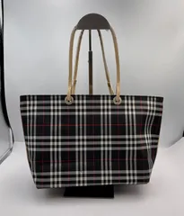 ③ BURBERRY トートバッグ ノバチェック柄 イタリア製 バーバリー ⭐︎44