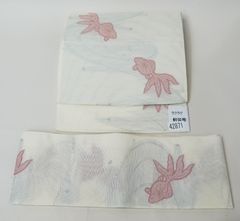 袋帯 正絹 西陣織 花文庫 作り帯 結び帯 着付け不要 深緑色×金×黒 
