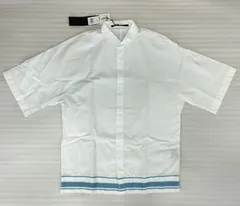 【D38477】HAIDER ACKERMAN ハイダーアッカーマン 半袖 シャツ XS トップス　白　ラインのサムネイル