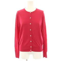 グリーンレーベルリラクシング ユナイテッドアローズ green label relaxing カーディガン ピンク 無地 ラウンドネック 長袖 3528-119-0761 /HN