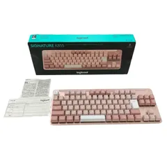 186000 Logicool ロジクール 美品 SIGNATURE K855 箱付き ワイヤレス メカニカルキーボード 無線タイプ タイピング ローズ