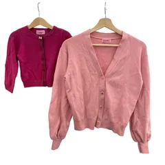 186005 Kate Spade ケイトスペード カーディガン・ピンク カシミヤ混 2点まとめ売り