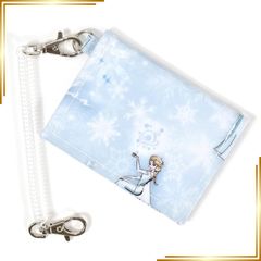 [신품] COLORFUL CANDY STYLE 디즈니 패스 케이스 아이 정기 넣어 기차 코일 체인 후크 첨부 이중 접기 소녀 Elsa FROZEN 엘사 프린세스 엘사 N5920200 0