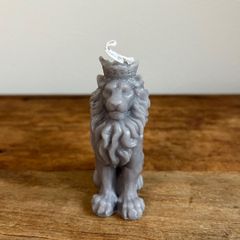 ライオンのオブジェ 2体 セメント製 モルタル ガーデン雑貨 インテリア