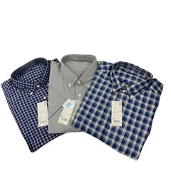 186004 UNIQLO +J ユニクロ 　★タグ付き★　チェックシャツ　長袖　半袖 XL メンズ 3点まとめ売り
