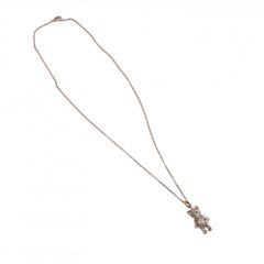[Brand New] Muta Marine Necklace, Pink Gold Tone, Bear Pendant, Women's Golf Wear