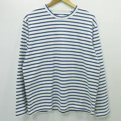 【三重本店】 中古 Brooks Brothers | ブルックスブラザーズ ボーダー長袖Ｔシャツ gfロゴ 330002155 ホワイト×ブルー サイズ：M 【102】