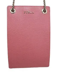 □【未使用】 FURLA フルラ チェーンショルダー ポシェット スマホバッグ  ミニショルダーポーチ ピンク ■管理番号L29883YER-260407-800（（198）