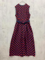 Dot＆Stripes CHILD WOMAN ドットアンドストライプス チャイルドウーマン ベルト付 オールインワン sizeF/紺×ドット柄 ■◆◎レディースのサムネイル