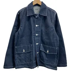 【中古】　38R　デニムジャケット　ワークジャケット　Ｇジャン　アウター　コットン　フルボタン　無地　レギュラーカラー　古着　/0132