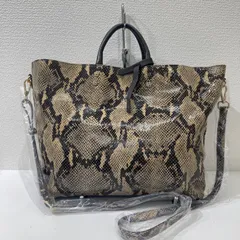 ◉mica della valle◉ミカデラヴァッレ　2wayバッグ　トートバッグ　ショルダーバッグ　パイソン柄　蛇柄