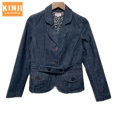 【中古】　Paul Smith PINK　Gジャン　デニムジャケット　花柄　丸襟　ラウンドカラー　レディース　古着　/2411