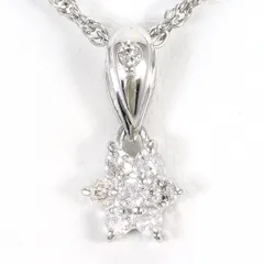 PT900/プラチナ PT850/プラチナ ネックレス ダイヤモンド 0.13ct 総重量約3.0g 約40cm