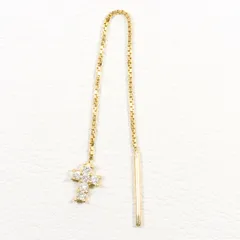 K18YG ピアス(片耳) ダイヤモンド 0.10ct 総重量約0.3g レディース