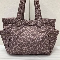 1811　LeSportsac　レスポートサック　トートバッグ　ハンドバッグ　レオパード　ヒョウ柄　アニマル柄　ピンクベージュ　中綿　軽量　レディース　カジュアル　シンプル