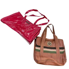 186005 Kate Spade ケイトスペード トートバッグ レッド ブラウン ２点 まとめ売り レディース