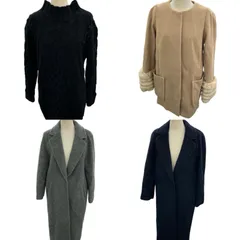 186000 4点まとめ★ 現状品 snidel スナイデル 冬服　アウター3点　ニットワンピ1点　 グレー ブラック アイボリー レディース