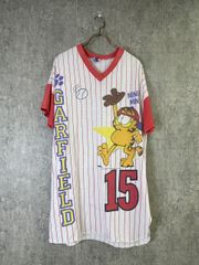 激レア両面 70s】ガーフィールド ベースボールTシャツ Vネック - メルカリ