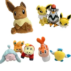 現状品 9点まとめ Pokemon  ポケモンセンター ぬいぐるみ イーブイ ホゲータ サンダース ムクホーク ペリッパー パモ ミブリム 9点まとめ