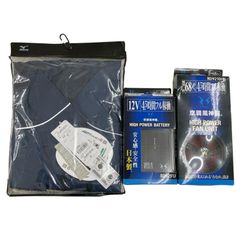 新品】空調風神服 3点セット LL インディゴ 12Vバッテリー＆ファン