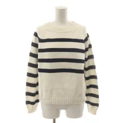 スピック&スパン Spick&Span ニット セーター 長袖 白 ホワイト 黒 ブラック ボーダー柄 /RR