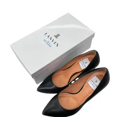 186000 現状品 LANVIN en Bleu ランバンオンブルー パンプス 23.5cm ブラック レディース